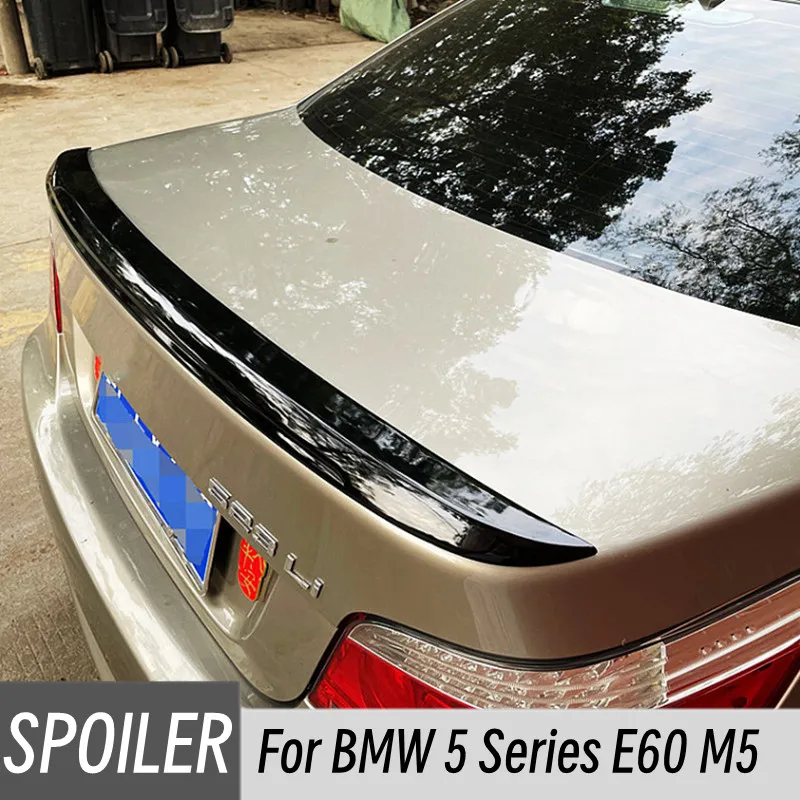 Für 2015-2018 bmw 5 series e60 m5 520i 523i 525i 528i Heckklappen deckel Lippe schwarz Carbon Spoiler Flügel Außen Tuning Zubehör Image