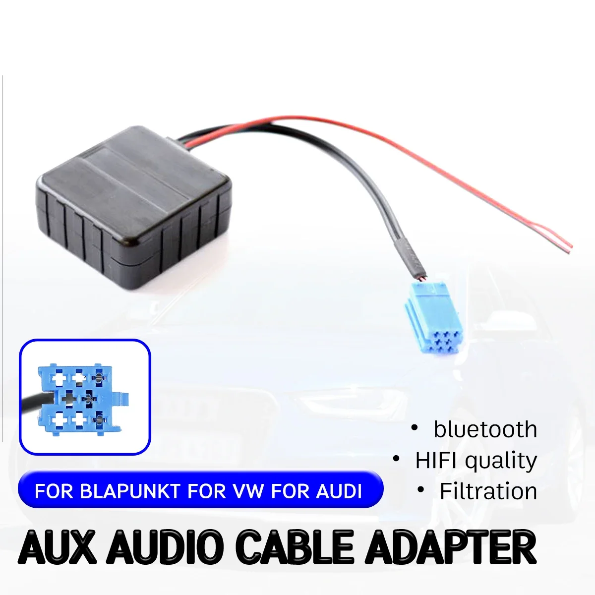 Bluetooth Aux Empfänger Kabel Adapter Hifi Qualität für Blaupunkt Für vw Delta Beta Für AUDI Chorus Konzert Für VDO Becker Image