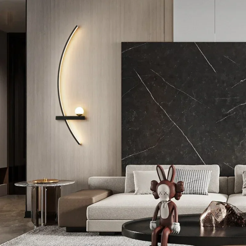 LED-Halbmond-Wandleuchte, modernes Design für Wohnzimmer, Schlafzimmer, Nachttisch, Arbeitszimmer, Schrank, Innendekoration, Beleuchtung, Schnäppchenangebote