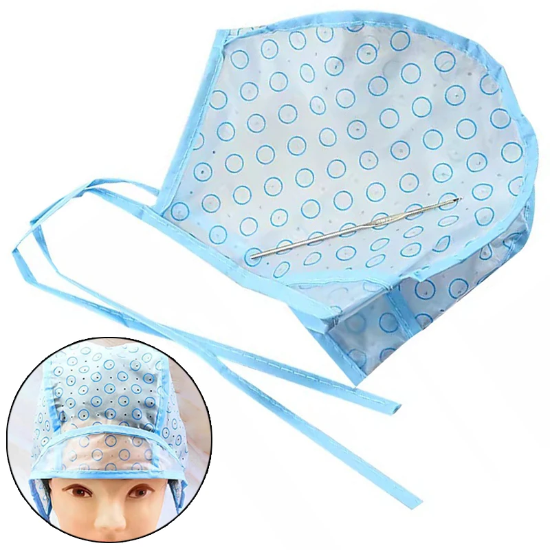 1-6 Stück Färbekappe + Haken Wiederverwendbares Set Professionelle Friseur-Farbwerkzeuge zum Färben, Highlighten, Frosting und Tipping Image