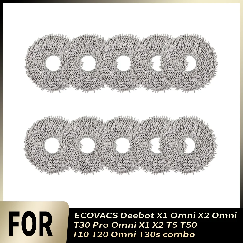 Perfekt passende Wischpads für ECOVACS Deebot X1 Omni, X2 Omni, T30 Pro Omni, X1, X2, T5, T50, T10, T20 Omni, T30s Combo, antibakterielles Wischtuch Image