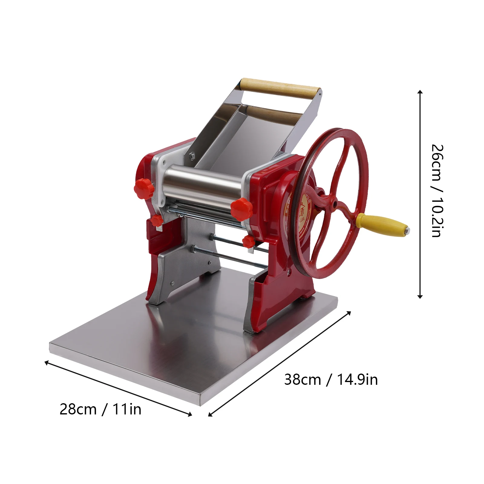 Pasta Maker Machine, Manual Roll Pasta Maker & Dumpling Maker, 0.5-5mm / 0.02-0.2in Pasta Cutter For 5-10 People Image