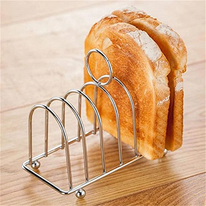 Edelstahl geröstetes Brot regal Restaurant Home Halter 6 Scheiben Lebensmittel werkzeug Display Chen Zubehör Image
