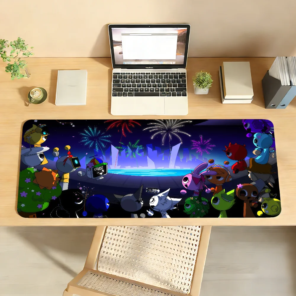Cartoon S-Sprunkis Mauspad, rutschfester Schreibtischunterlage mit Verriegelungskante, PC-Laptop-Zubehör, Gummi-Büro-Tastaturunterlage, große XXL-Spielunterlage Image