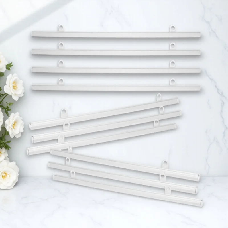 10 Stück PVC-Posterrahmen-Aufhänger, zuverlässige Poster-Schienenstange für Werbung, Banner, Schaufenster, Malrahmen-Aufhänger Image