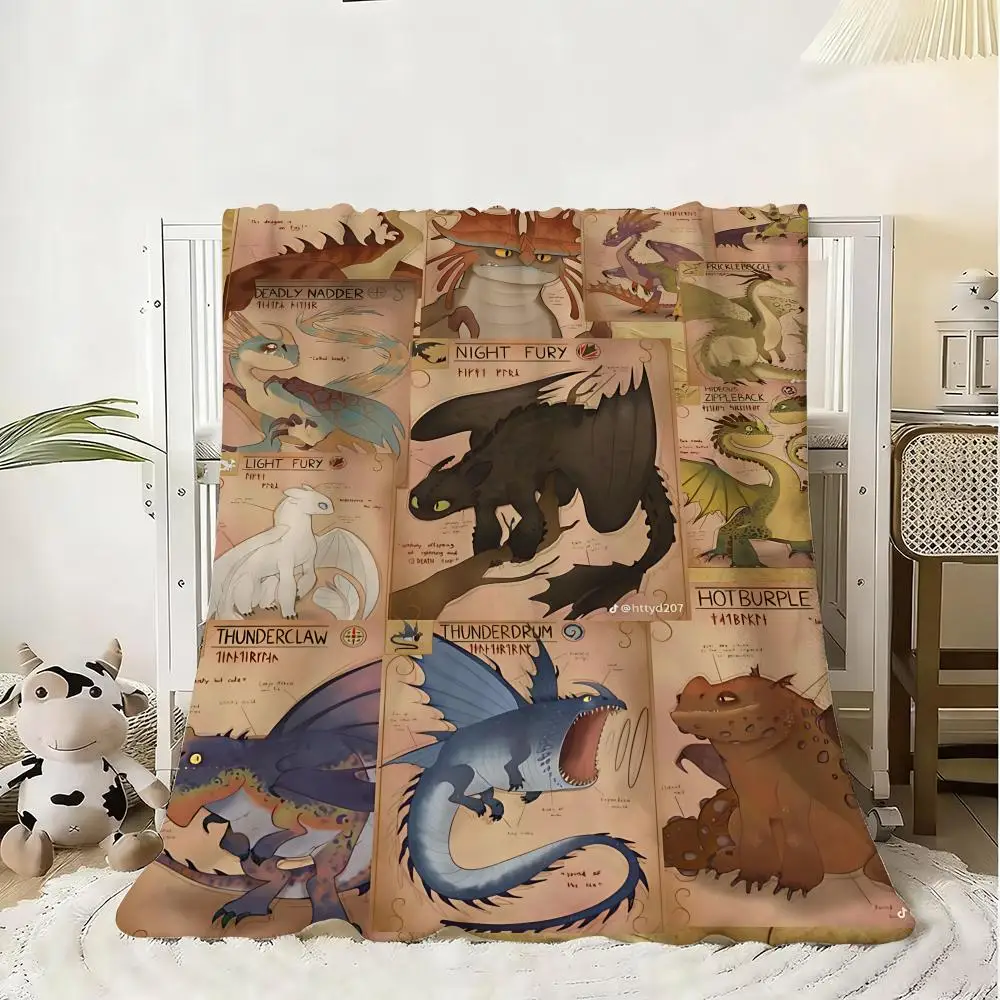 Schwarz-weiße Drachen-Liebesherz-Überwurfdecke, kinderfreundliche Flanell-Überwurfdecke, weich, warm, antistatisch, waschbar, für alle Jahreszeiten Image