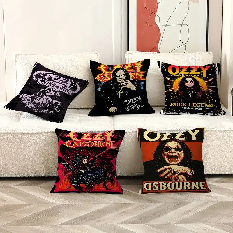Retro O-ozzy O-osbourne Band Kissenbezug, Kissenhülle, Polsterung, Sofa, Dekokissen, Heimdekoration, Kissenbezug Image