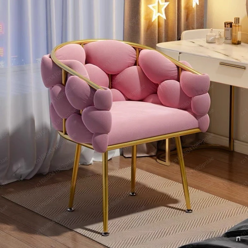 Internet Celebrity Maniküre-Kunden-Spezialstuhl, sitzender, bequemer Make-up-Hocker für Mädchenschlafzimmer Image
