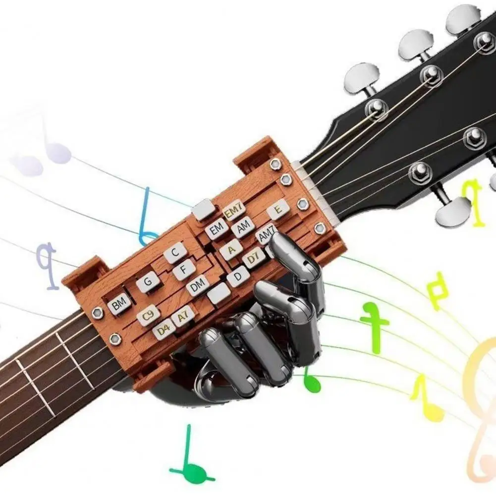 Gitarren-Akkord-Presser für Arthritis-Gitarrenspieler, Gitarren-Akkord-Helfer, Gitarren-Akkord-Trainer, Clip-On für Akustik- und E-Gitarren, Lernhilfen