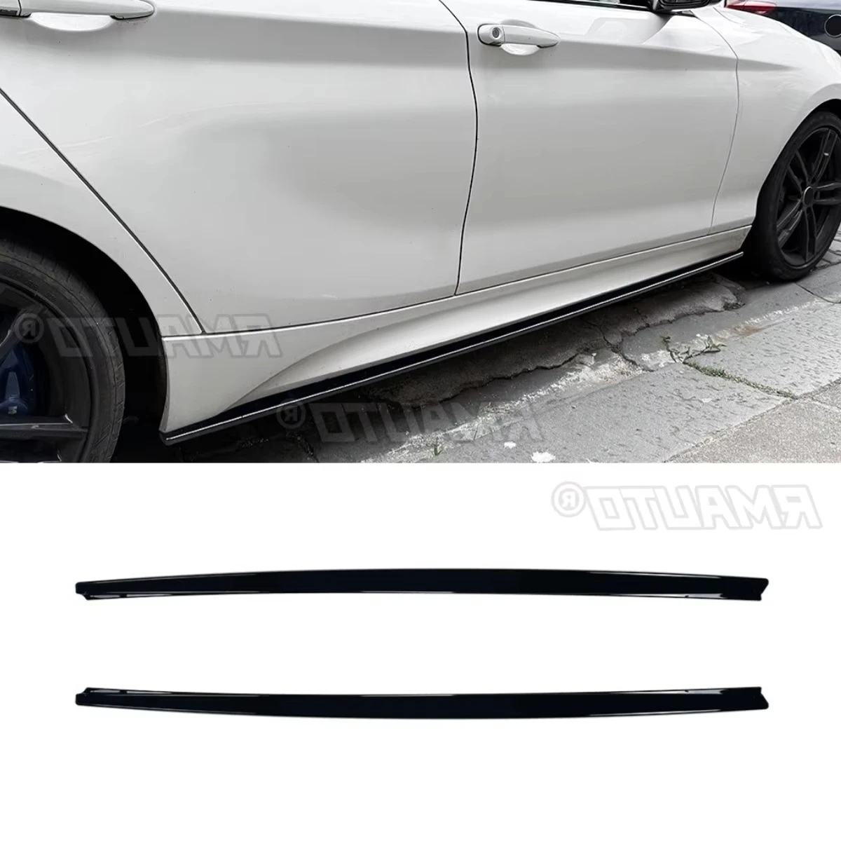Für BMW 1er F20 F21 M Sport 2011-2019 MP Stil Auto Seitenschweller Lip Spoiler Verlängerung Diffusor Schutz Auto Seitenschweller Splitter Image