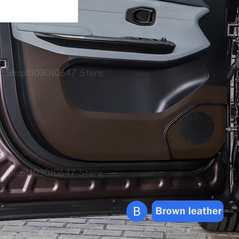 Auto Tür Carbon Wildleder Schutz Anti Kick Pad Auto Zubehör Für NIO WeiLai ES6 ES7 ES8 ET7 ET5 ET9 2023 2024 Image