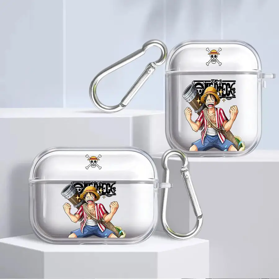 Hülle für Airpods Pro2 Pro3 2 4 Pro 1 3 Transparente Kopfhörerhüllen Cover Anime One Piece Luffy Image
