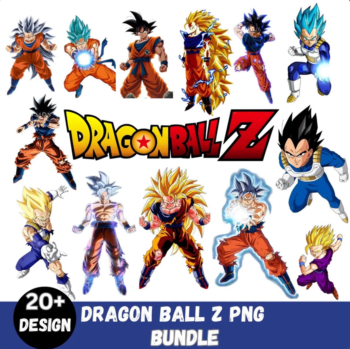 Pacchetto PNG di Dragon Ball Z, Pacchetto PNG di Goku e Dragon Ball, Clipart anime di Goku Vegeta SuperSaiyan, Clipart anime