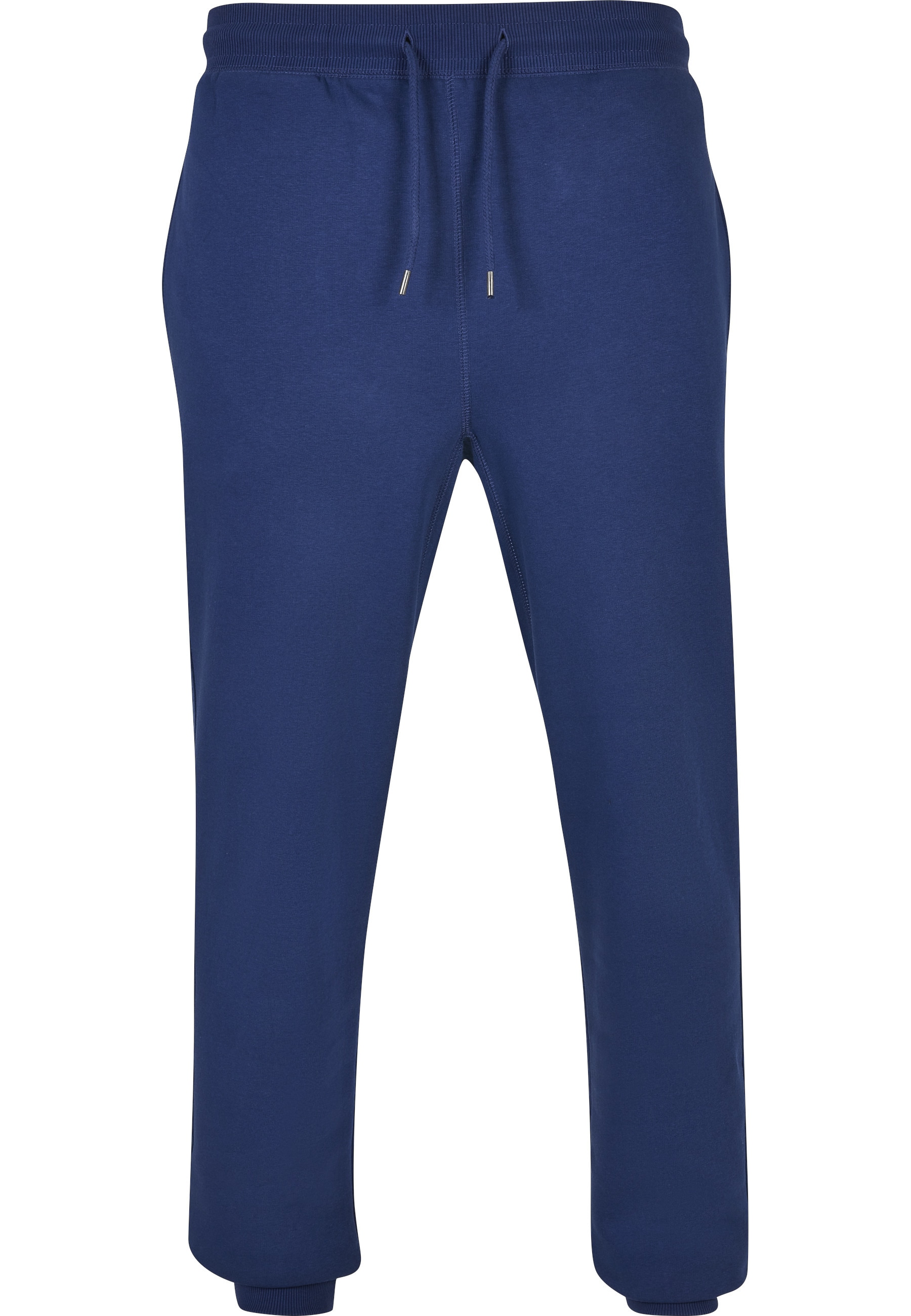 Stoffhose URBAN CLASSICS "Urban Classics Herren Basic Sweatpants", Herren, Gr. M, US-Größen, spaceblau, 80% Baumwolle, 20% Polyester, unifarben, normal, Hosen Stoffhose