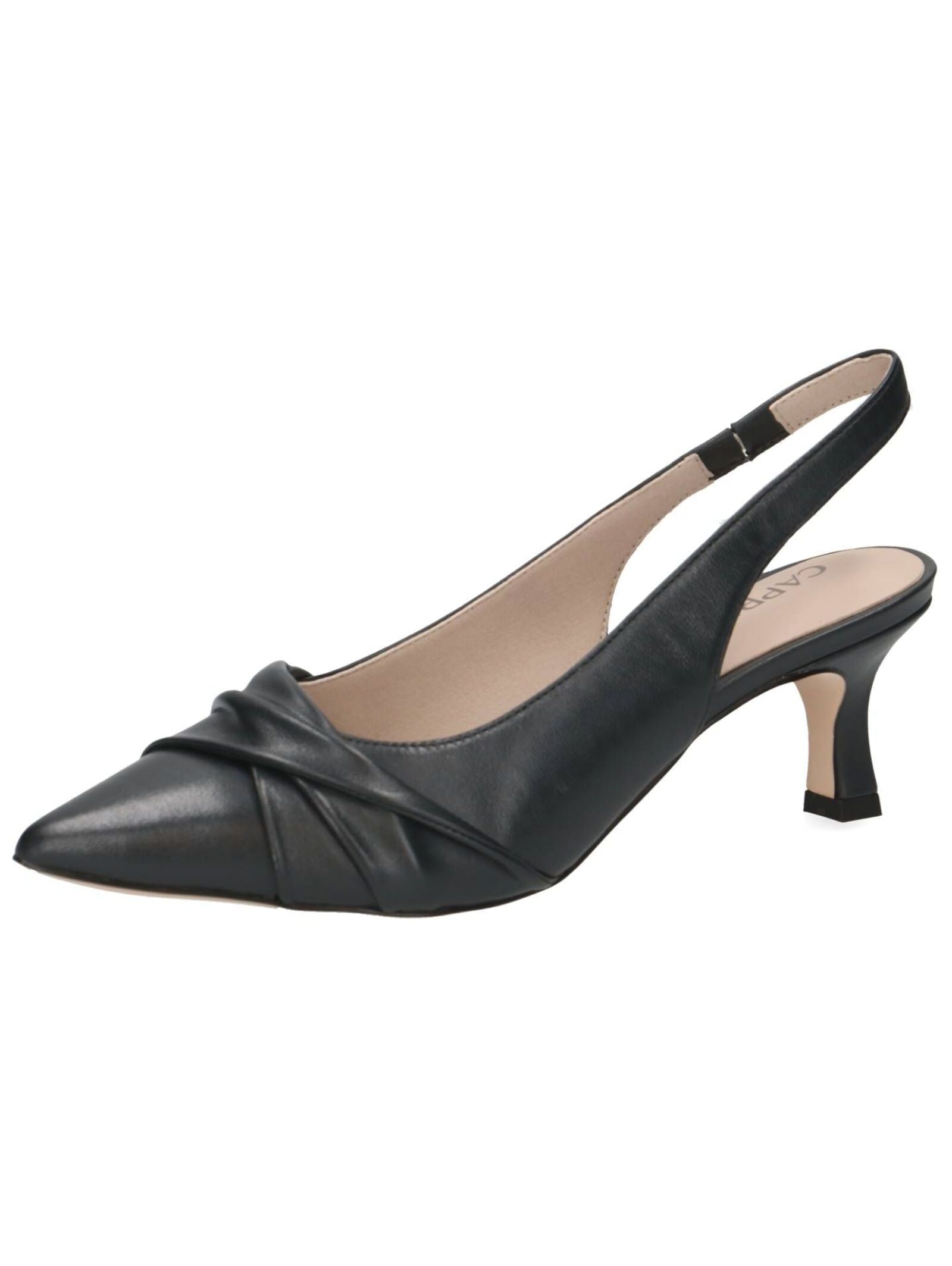 Pumps CAPRICE "Caprice Pumps Leder", Damen, Gr. 37,5, ocean, Leder, Schuhe Pumps