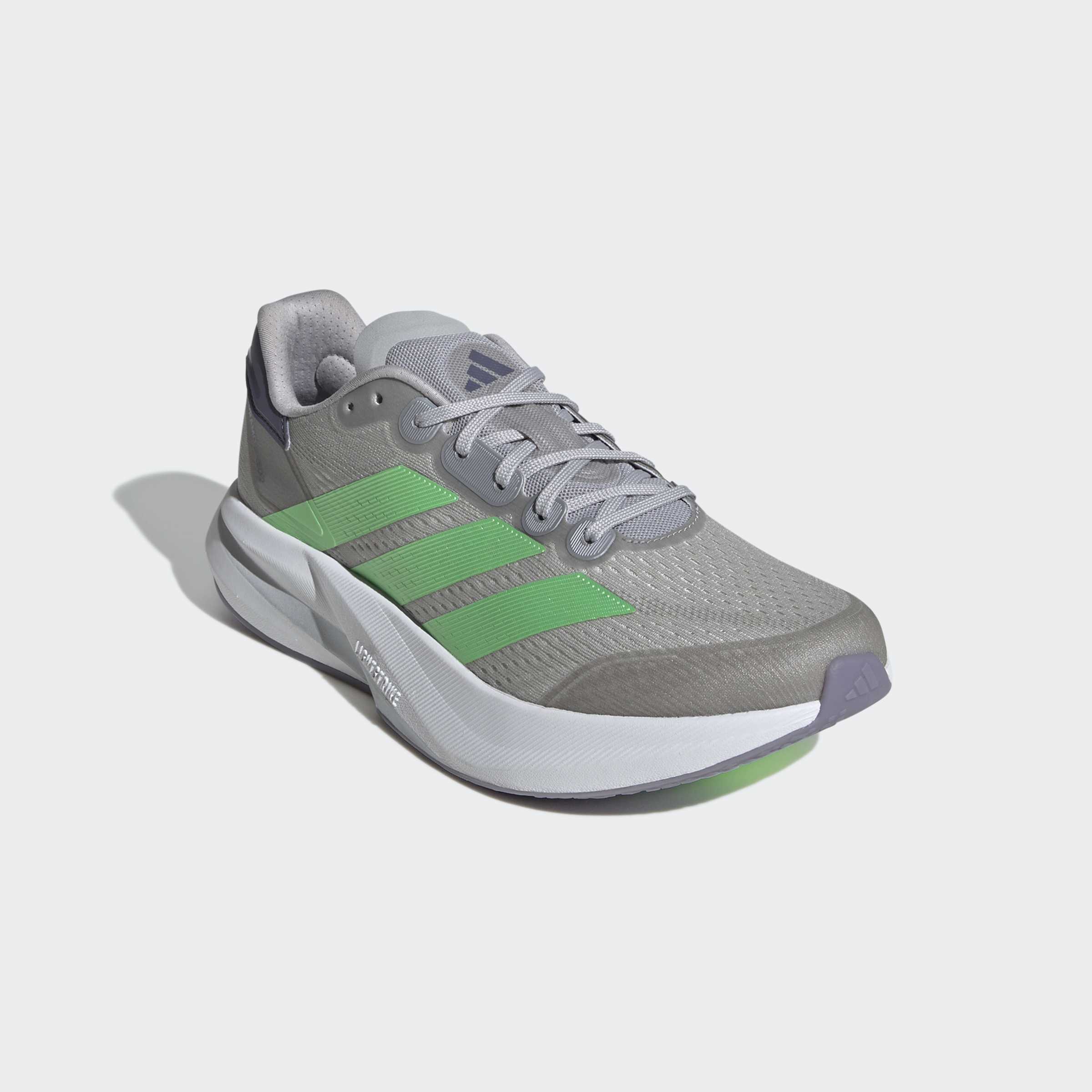 Laufschuh ADIDAS PERFORMANCE "DURAMO SPEED 2", Damen, Gr. 46, grau two, lime burst, preloved violet, Synthetik, Textil, Schuhe Laufschuh
