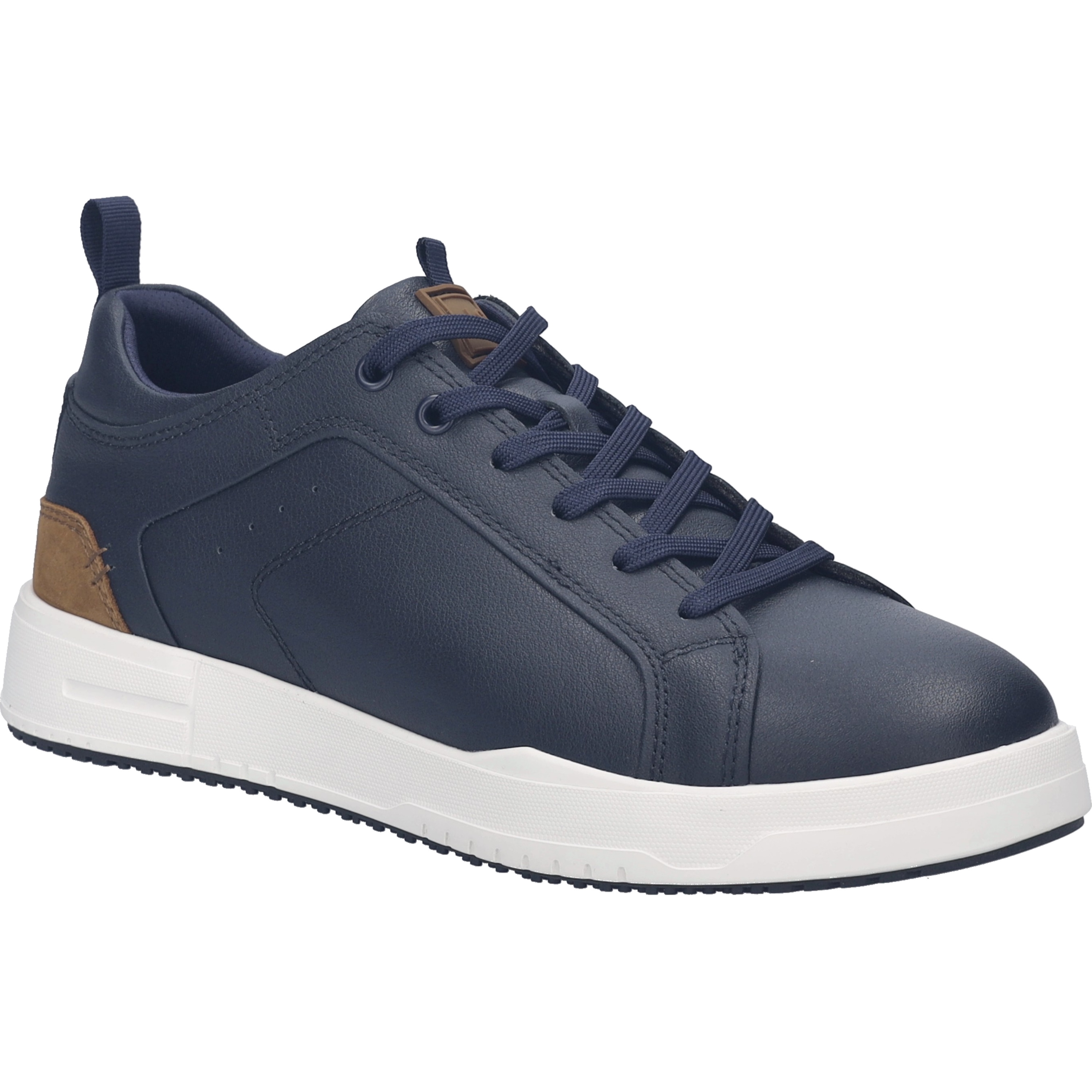 Sneaker JOSEF SEIBEL "Donovan 04, indigo-kombi", Herren, Gr. 47, blau (indigo, kombi), Obermaterial: 100% Rindsleder Leather cow., Schuhe Sneaker