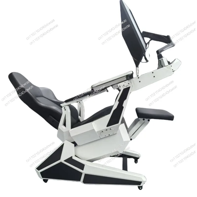 Ergonomischer Excellence Cockpit-Gaming- und Bürostuhl, Computer-Liegestuhl für Cockpit-Gaming (ohne 2 Monitore) Image