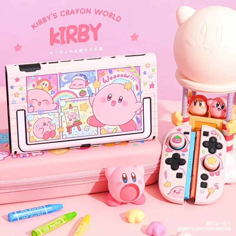 Süße Kirby Pink Schutzhülle für Nintendo Switch 2. Generation Cartoon Graffiti Anime Peripherie Image