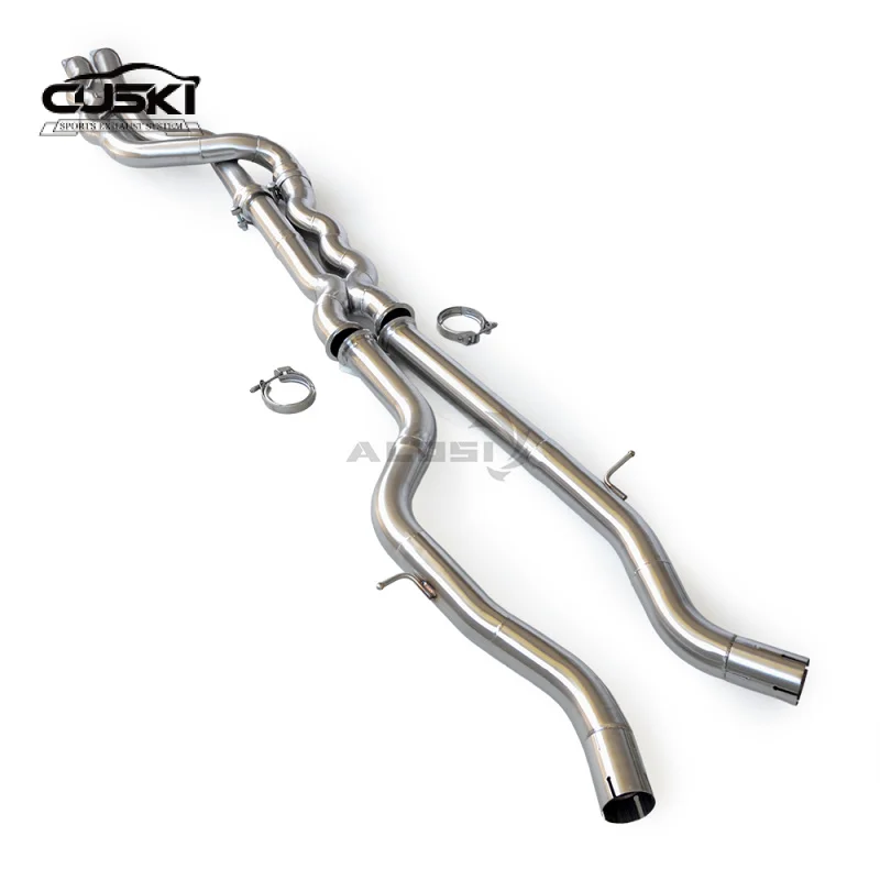 Für BMW M3/M4 F80 F82 F83 S55 3.0T 2014–2019. Echte Länge, mittlerer Rohr-Auspuffabschnitt ohne Resonator. Reduzieren Sie die Auspuffwiderstand Image