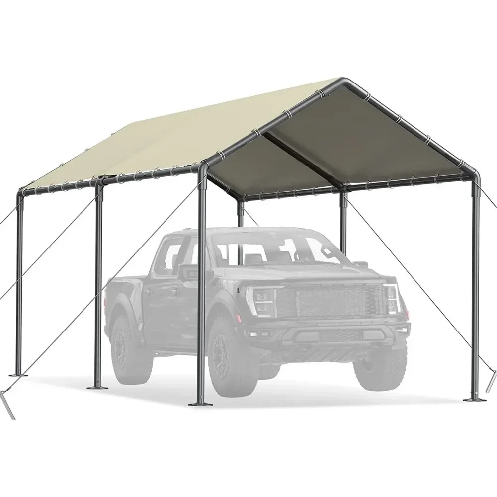 Hochwertiger 10 x 20 Fuß robuster Carport, tragbare Autozeltgarage, UV-beständiges Überdachung für alle Jahreszeiten Image
