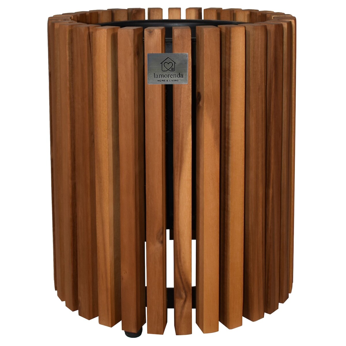 LAMORENDA Pflanzgefäß Akazienholz D40 x 44 cm Braun Image