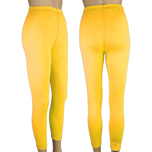 Damen Hose Leggings Mode Streetwear Basic Knöchellang Hohe Taille Einfach Elastischer Bund Komfort Dehnbar Täglich Outdoor Sport Marineblau Schwarz Weiß Gelb Frühling Herbst Schmale Passform Image