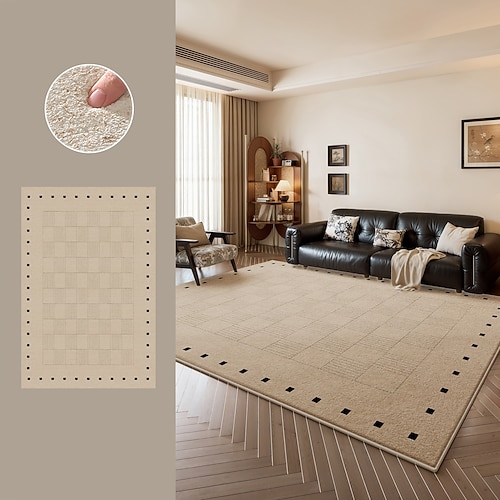 Vintage-Stil, strapazierfähiger Wohnzimmerteppich, antiker Look, Schlafzimmer-Sofamatte, großflächig, waschbar, leicht zu reinigen Image