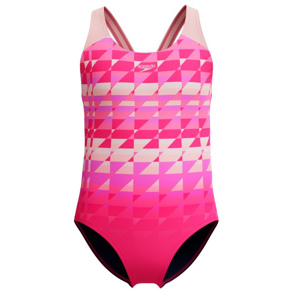 Speedo - Kid's Digital Placement Spliceashback - Badeanzug Gr 176 rosa