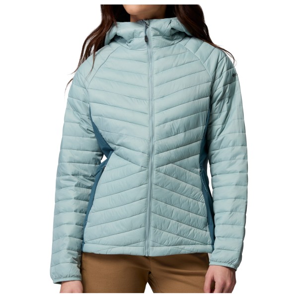 Columbia - Women's Powder Pass III Hybrid Hooded Jacket - Kunstfaserjacke Gr XL türkis/grau