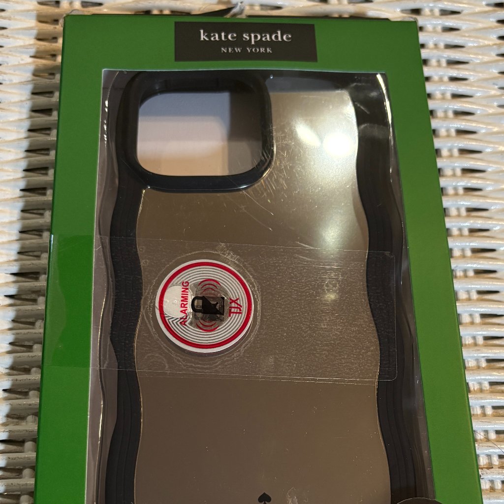 Kate Spade Cell Phones & Accessories | Kate Spade Mirror Iphone 16 Pro Max Cell Phone Case Black Unisex Magsafe New | Color: Black/Silver | Size: Os