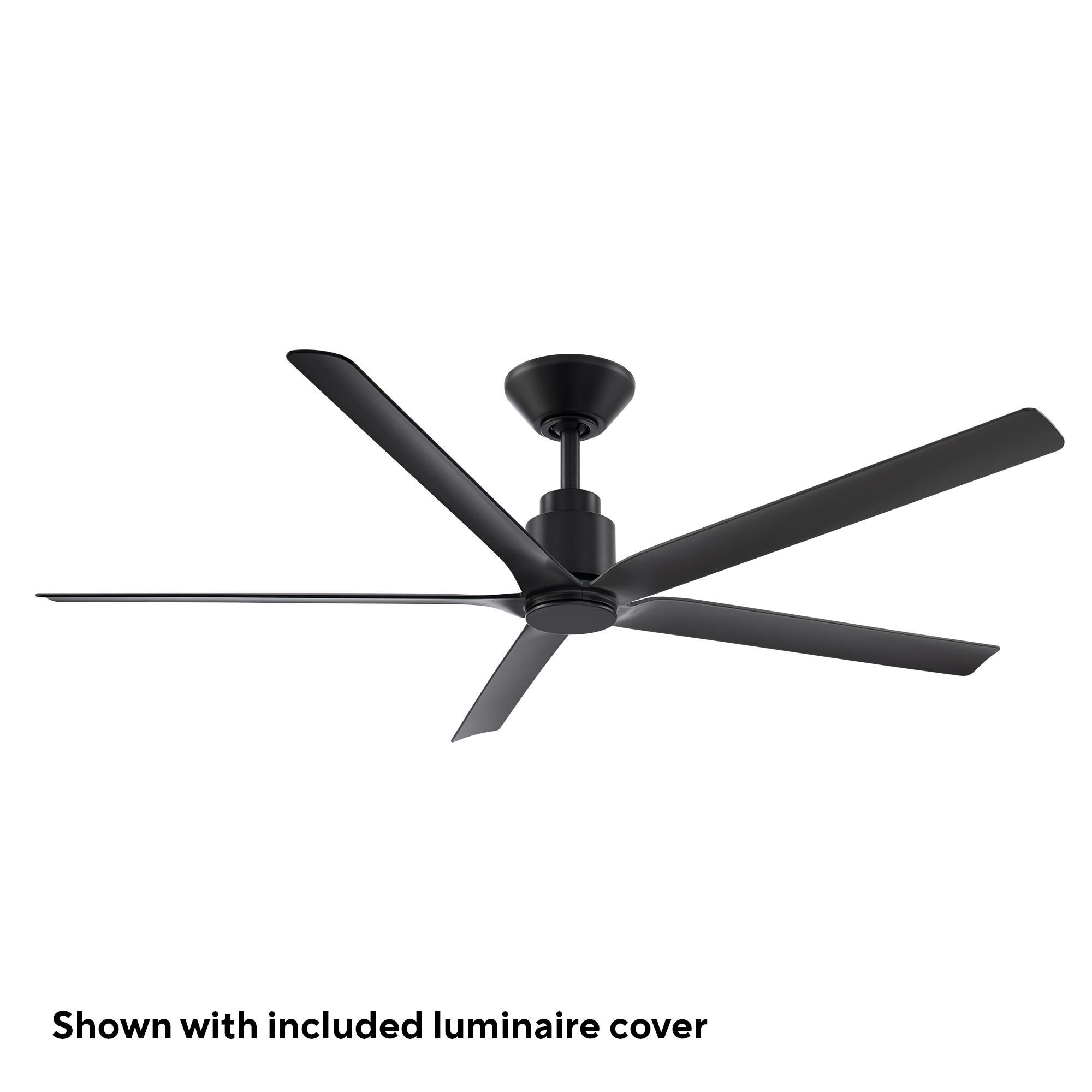 Modern Forms Smooth 56 Inch Ceiling Fan with Light Kit - FR-W2601-56L-MB
