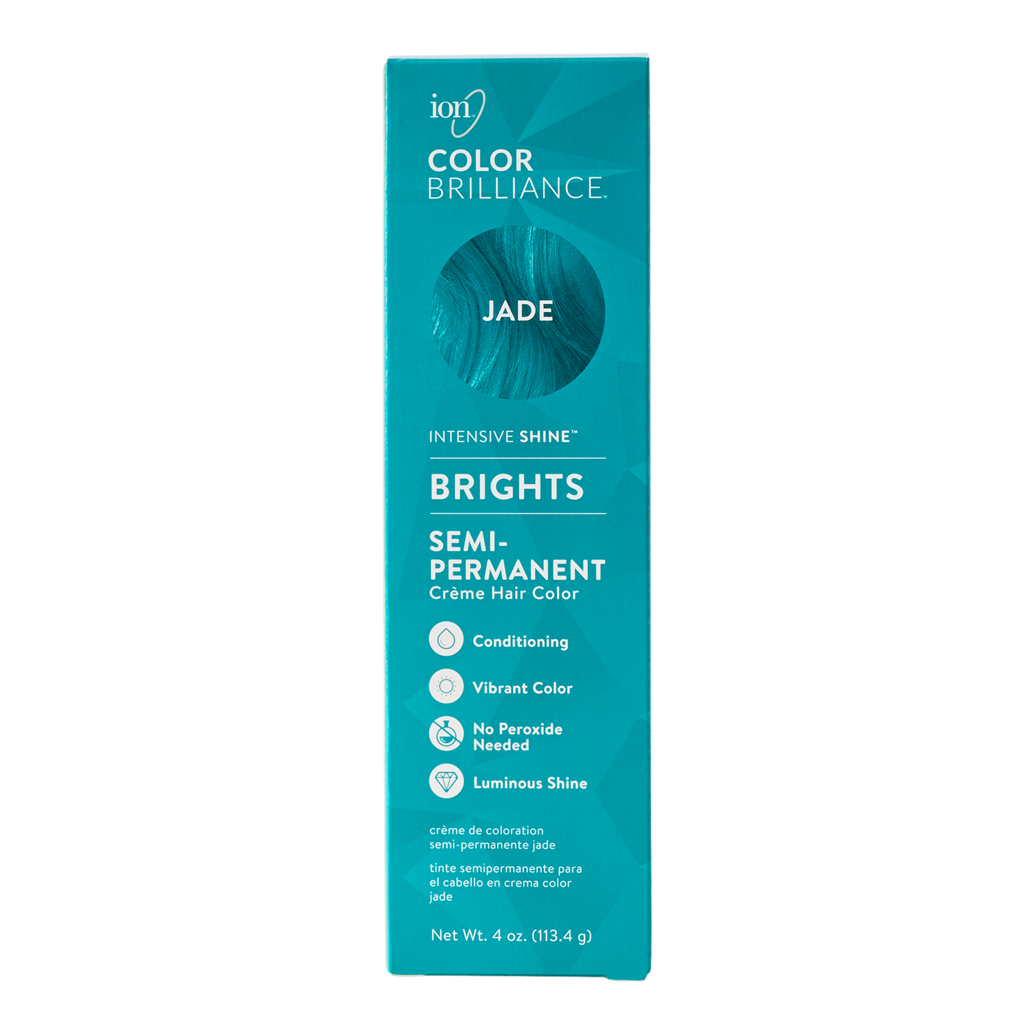 Ion Semi-Permanent Brights Hair Color Jade 2.05 Oz - Ion