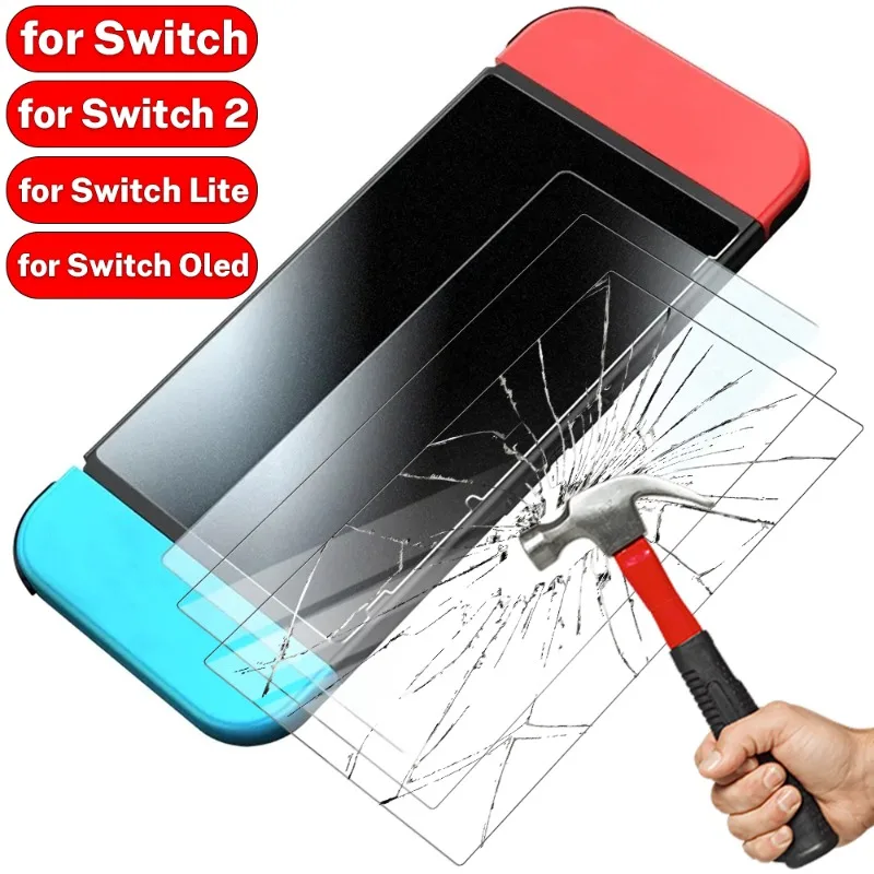 3/2/1 Stück gehärtetes Glas für Nintendo Switch Lite/Switch Oled/Switch 2, Displayschutzfolie, HD, klare, kratzfeste Schutzfolien Image