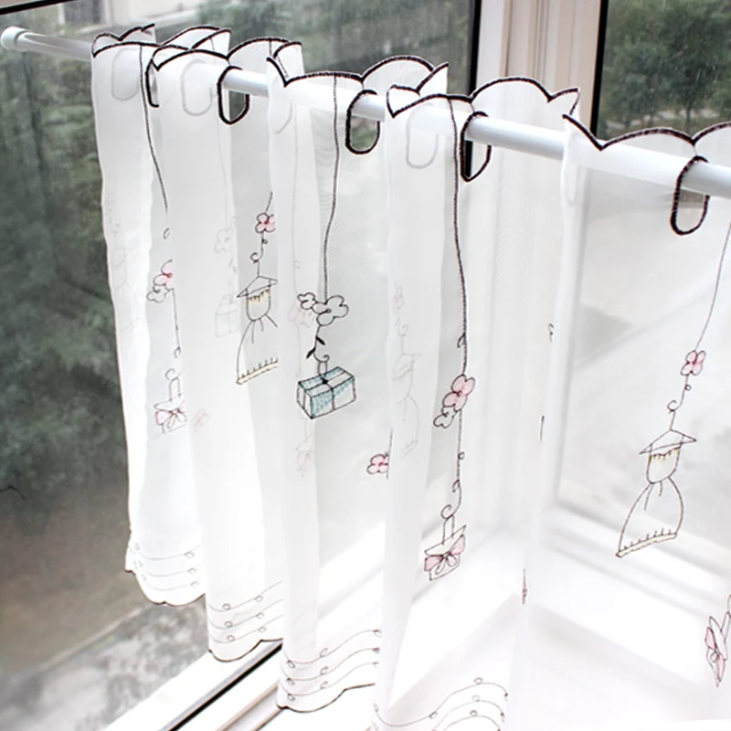 Koreanisches süßes Geschenk, Kaffee-Vorhang, halber Vorhang, kurzer Vorhang, Bildschirmvorhang, Türvorhang, fertiger Schlafzimmer-Bildschirmschrank Image