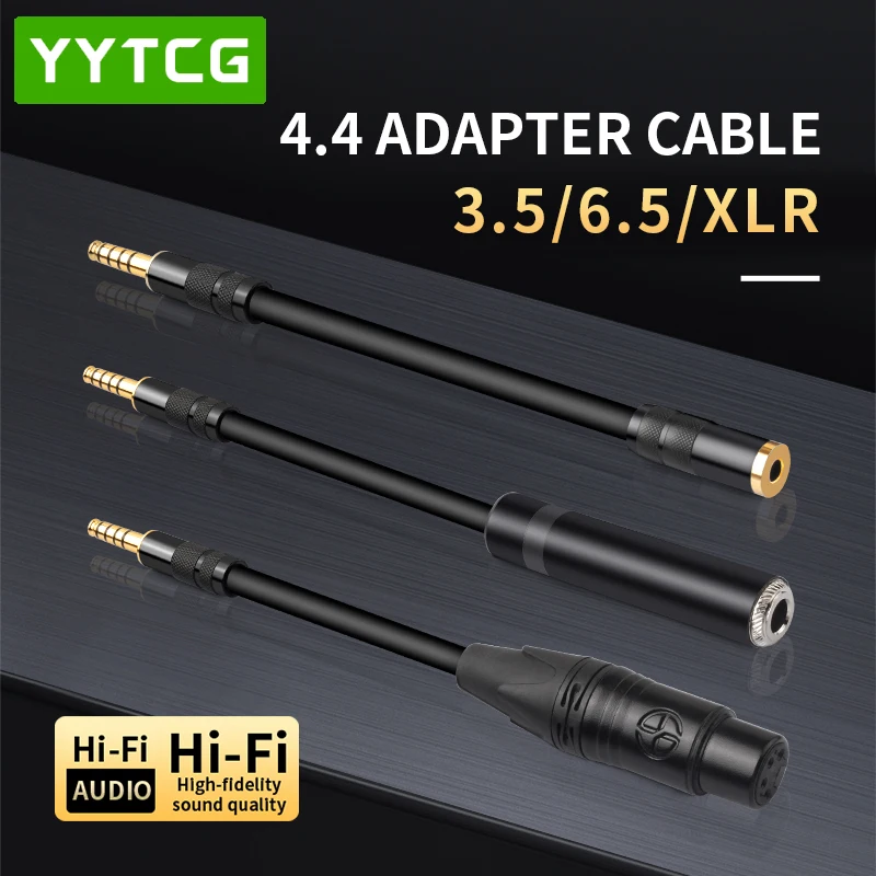 YYTCG Balanced 4.4 Revolution 3,5 mm Vierkern-XLR-Buchse 6,5/6,35-Buchse Audiokabel Kopfhöreradapter Image