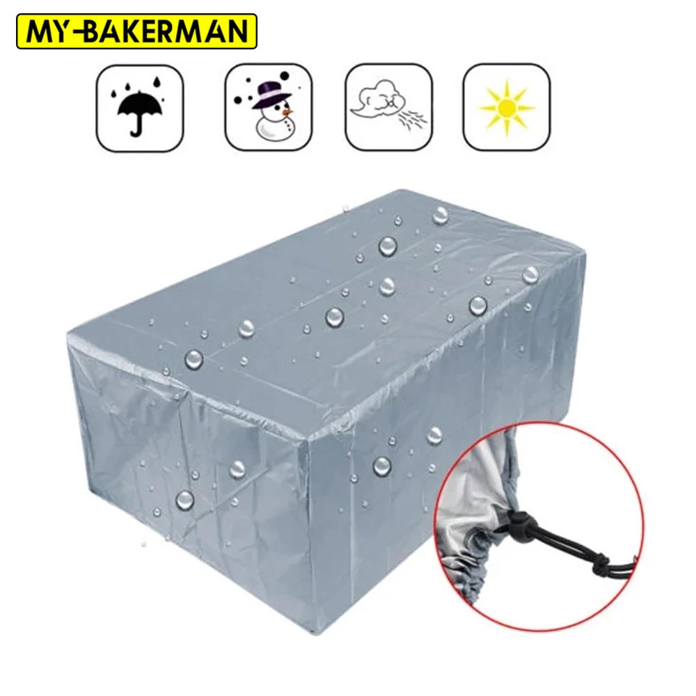 Schutzhülle für Garten und Terrasse, Größe 105, Oxford-Stoff, Möbel, Staubschutz, Rattan, Tisch und Stuhl, Sofa, wasserdichter Regenschutz Image