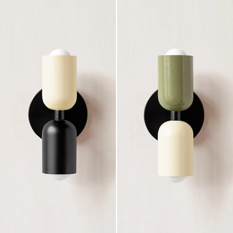 Nordic Wohnzimmer Wandleuchte einfache moderne Schlafzimmer Nachttisch Gang Kinderzimmer Hintergrund Wandleuchte E27 Dekoration