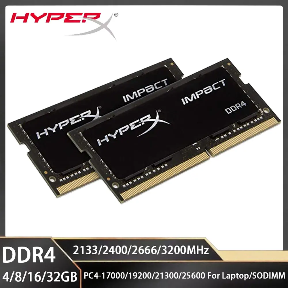 HYPERX Memoria Laptop RAM DDR4 32 GB 4 GB 8 GB 16 GB 3200 MHz 2400 2133 2666 MHz SODIMM 260Pin PC4-21300 19200 25600 Notebook-Speicher Image