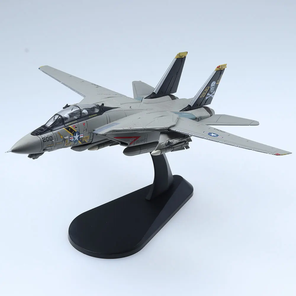 F-14A Tomcat Druckguss-Flugzeugmodell im Maßstab 1:100 als Geschenk Image