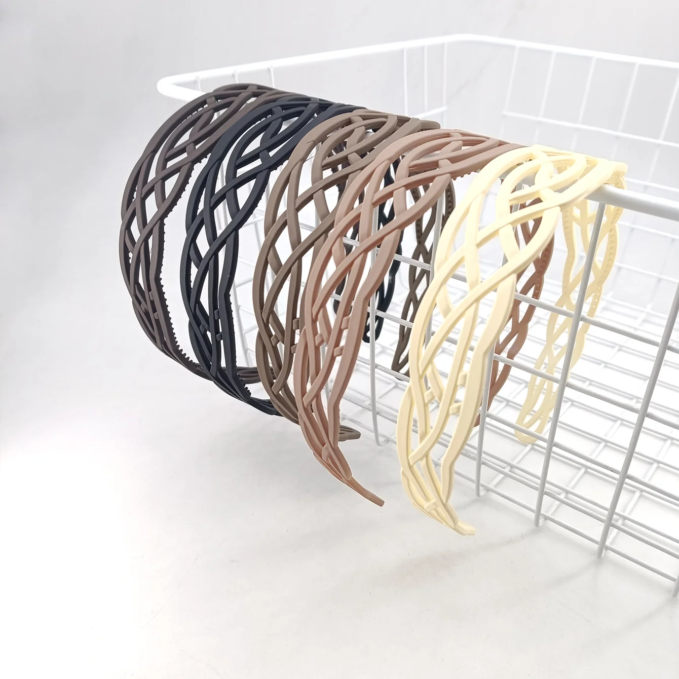 1/5PCS Geflecht Haarbänder Für Frauen Weben Neue Nicht-slip Stirnband Breite Haar Hoop Bands Lünette Haar zubehör Kopfbedeckungen Image