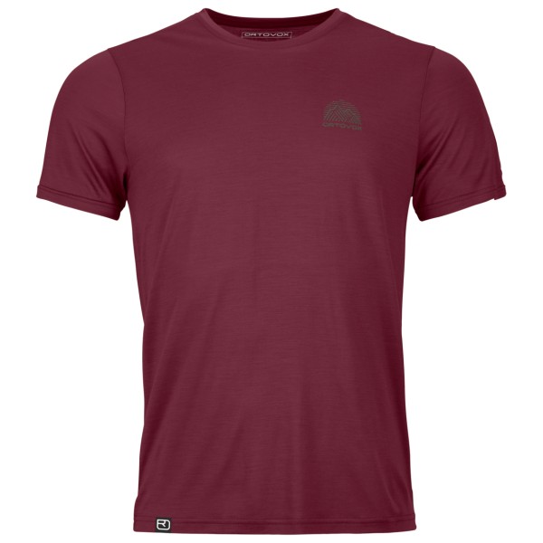 Ortovox - 120 Cool Tec Mountain Stripe T-Shirt - Merinoshirt Gr XL rot