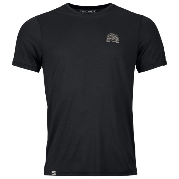 Ortovox - 120 Cool Tec Mountain Stripe T-Shirt - Merinoshirt Gr S schwarz