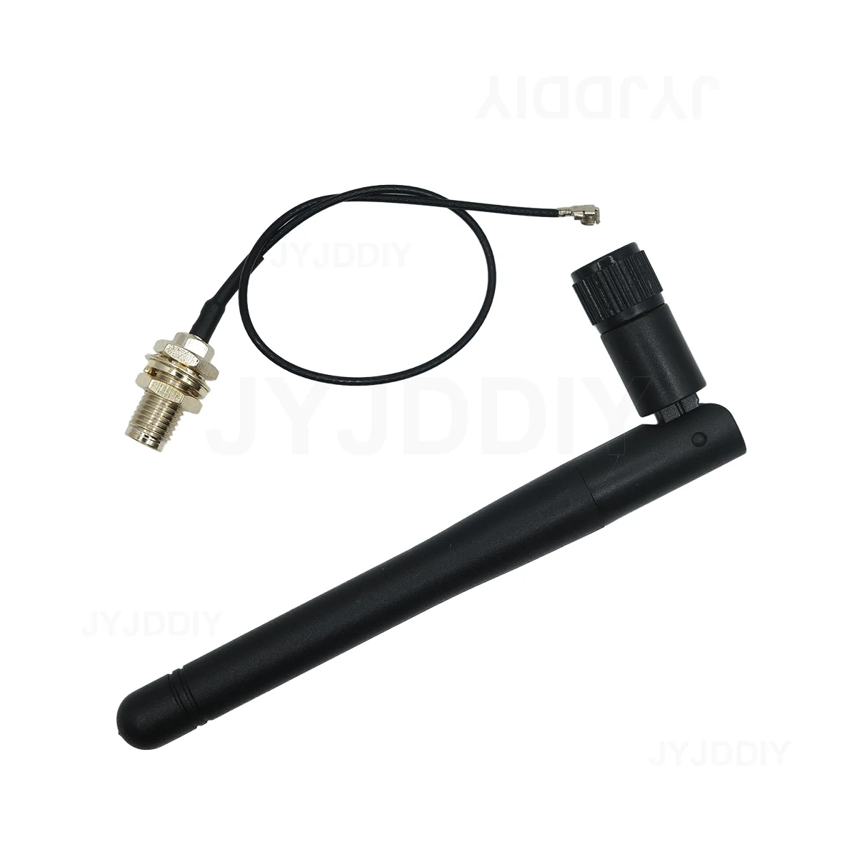 Antenna WiFi 2.4GHz 3dBi con Connettore RP-SMA Maschio per Router Wireless + Cavo Pigtail da 17cm PCI U.FL IPX a RP SMA Maschio per ESP8266 ESP32