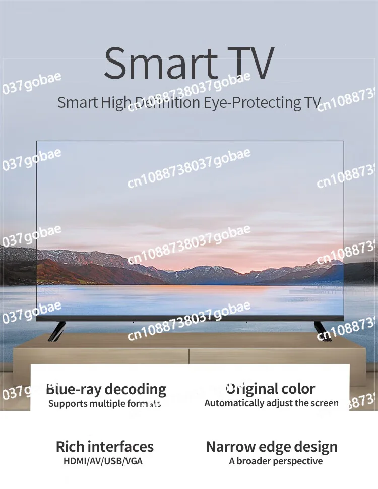 Téléviseur LCD 4K pour la maison, 19, 32, 43, 55, 65, 75 pouces, Smart TV pour hôtel