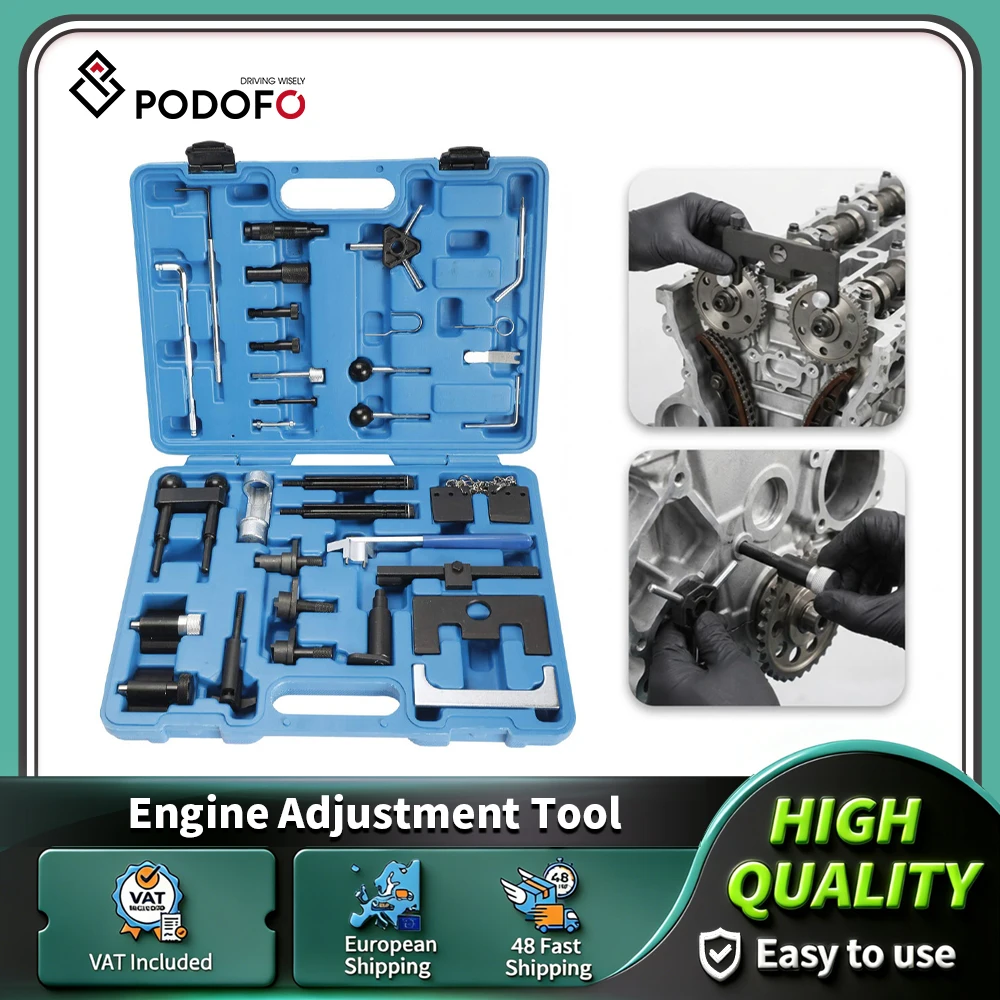 Attrezzo Motore Podofo per VAG Audi VW 1.2 1.9 2.0 2.5 3.3 Litri TDI, Attrezzo Bloccaggio Cinghia Distribuzione e Controllo Alberi a Camme