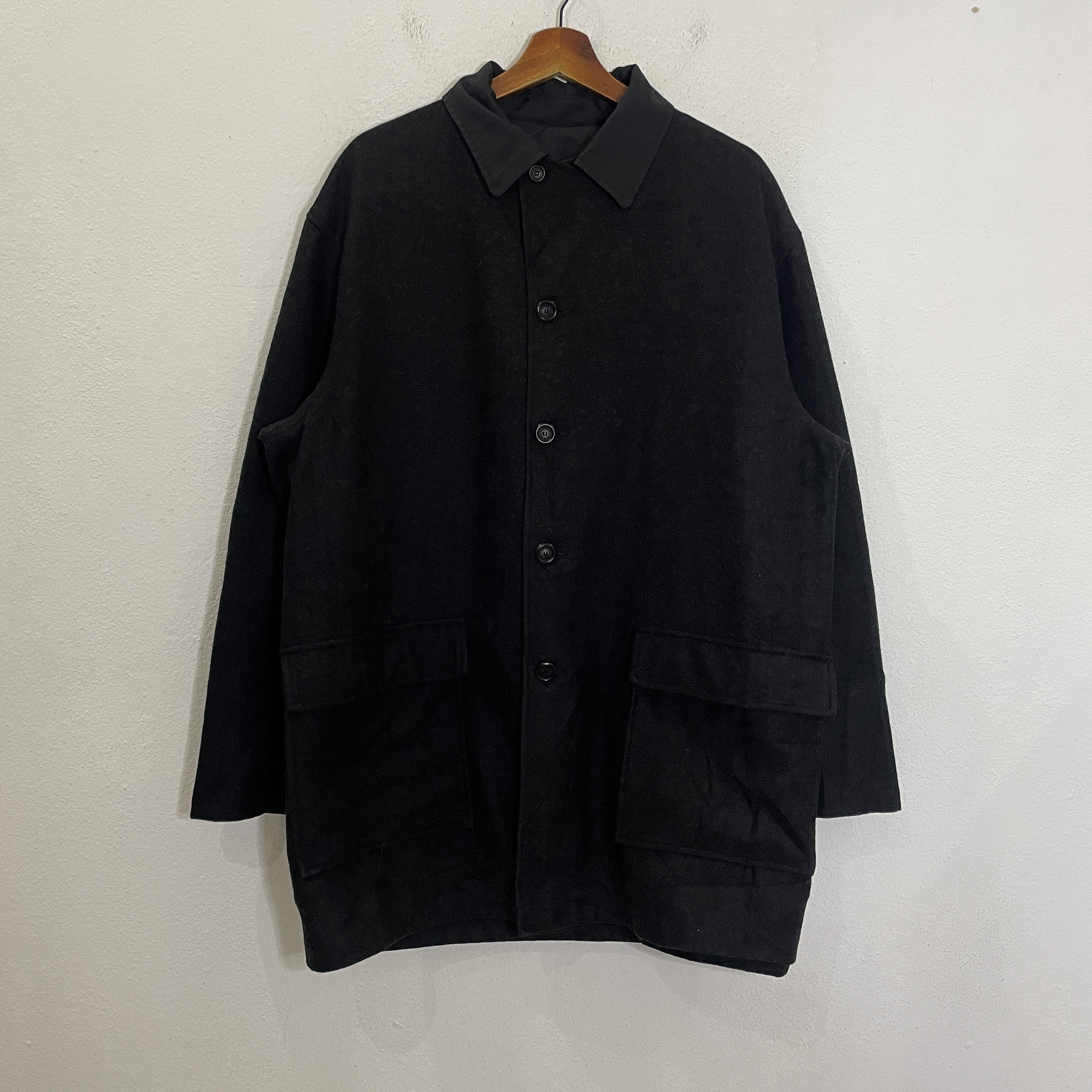 Giacca vintage Zegna di design italiano Giacca utility reversibile con bottoni di design italiano Zegna Taglia XL