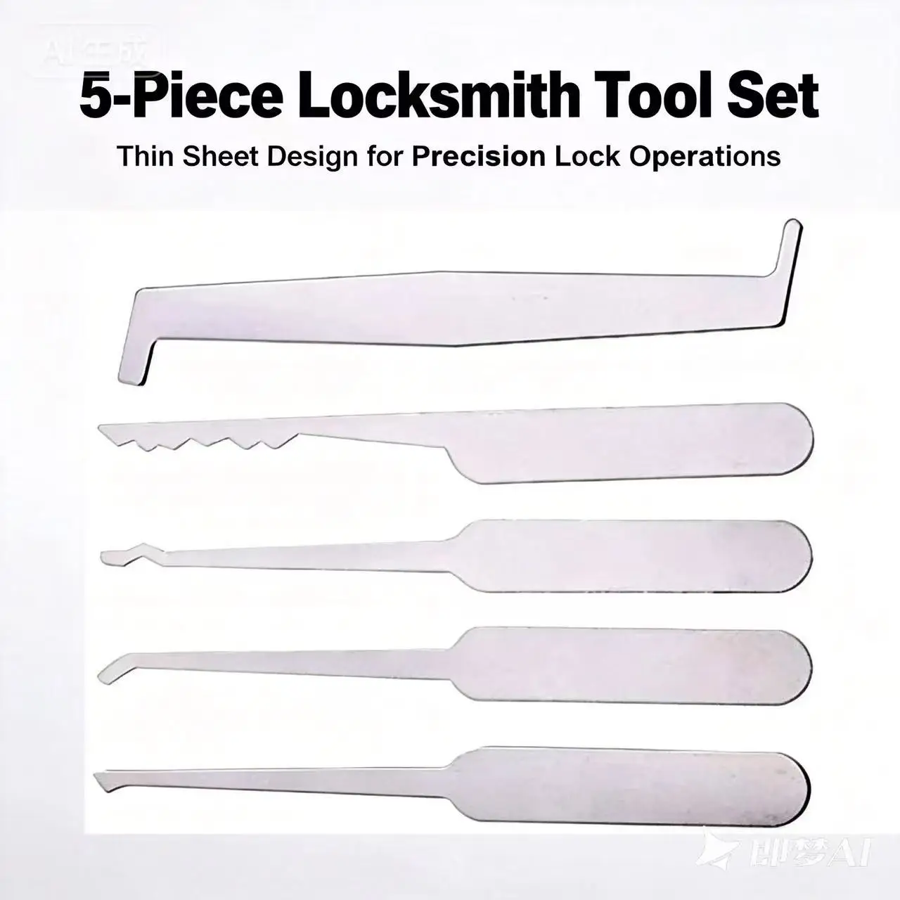 Outils de serrurier pratiques, 5 pièces/ensemble pour remplacer les outils de tournage, outils de clé à tête unique, outils multifonctionnels