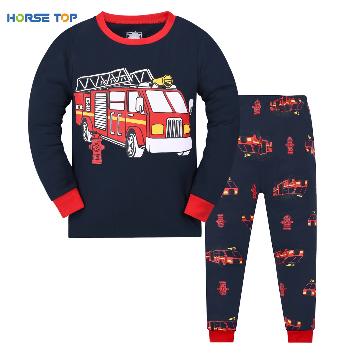 Kleinkind Jungen Pyjama kleine Kinder 2 Stück LKW pjs Nachtwäsche Kleidung Sets 2-9 Jahre Image