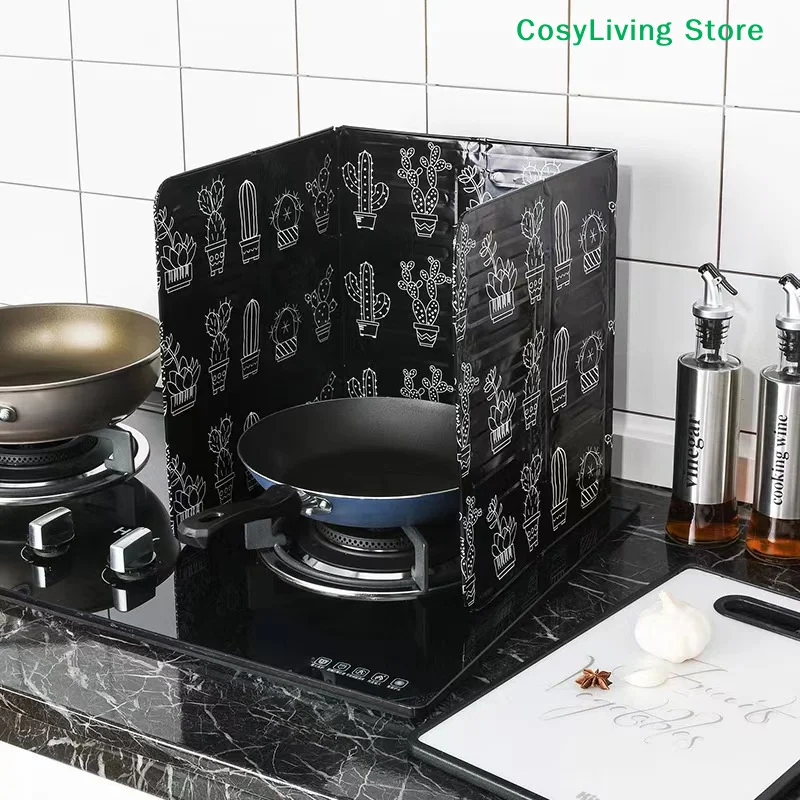 Aluminium Faltbare Küche Gasherd Prallplatte Tragbare Bratpfanne Öl Spritzschutz Bildschirm Haushalt Küche Zubehör Image